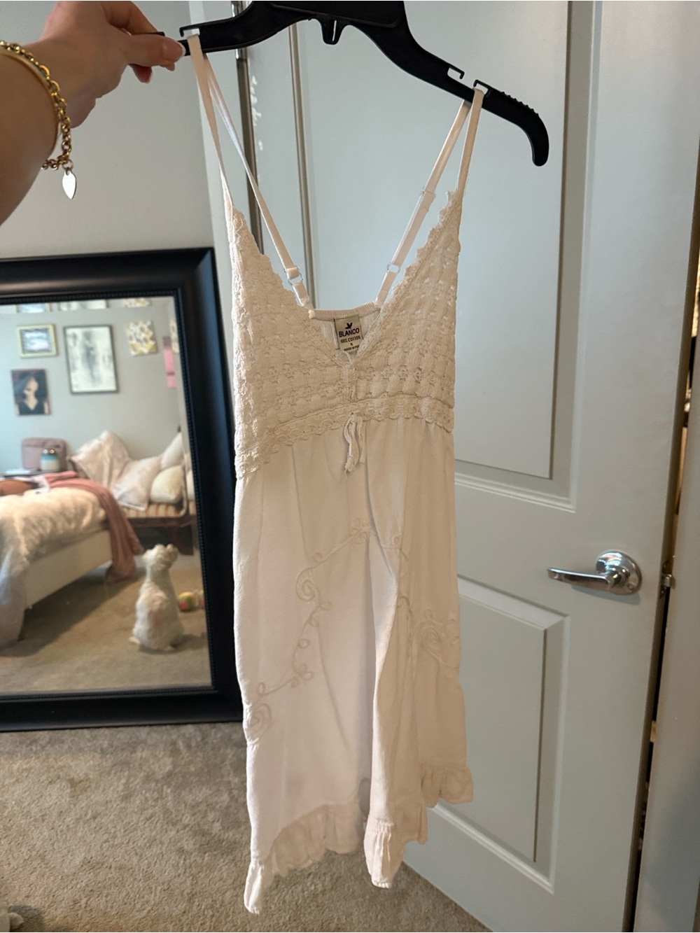 White Crochet Bodice Sundress